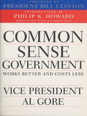 cover image of Common Sense Government